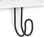 Mkono Towel Holder Wall Mounted Towel Rack Bathroom Decor Rustic White Wood Towel Hooks to Hang Towels Bathroom Robe Coat Clothing, Bath Towel Hanger Storage Home Decor Organizer,Small