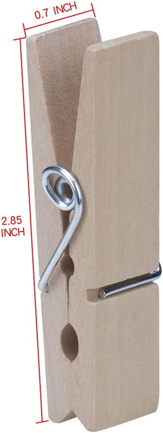 30pcs Large Wooden Clothespins, Sturdy and Heavy Duty Clothes Pins for Hanging, Outdoor, Crafts