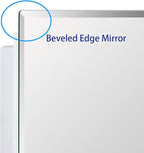 Bathroom Medicine Cabinet with Beveled Edge Mirrored Door 24 x 30 inch, Recessed or Surface Mount, with Adjustable Glass Shelves