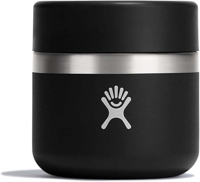 Hydro Flask Food Jar – Insulated Stainless Steel, Snack Travel Container for Hot Food, Lunch, & Soup 8 Oz Black