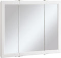 Design House 545103-WHT Wyndham Medicine Cabinet – Durable White Assembled Frame – Bathroom Wall Cabinet with Mirrored Door, 36-Inch – 4.75" X 36" X 30", White, 1 Count, Tri-View