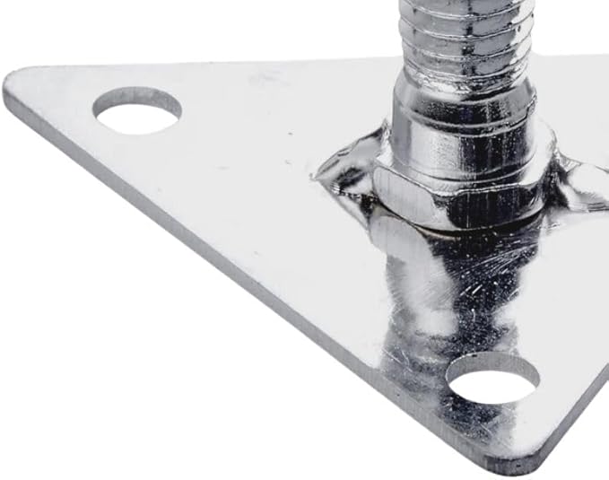 Soro Essentials- Stainless Steel Shelving Foot Plate with Screws Set of 4 Chrome Plated- Floor Plate for Wire Shelving Units Mounting Plates Wire Utility Shelves for Storage Home Restaurants