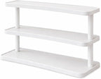 HealthEmpire 3-Tier Cosmetic Organizer Shelf for Countertop – Wooden Makeup & Skincare Storage Rack, Bathroom Vanity Display Stand for Perfume, Toiletries & Office Desk Organization (White)