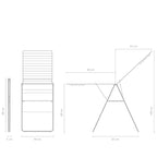 Brabantia HangOn Clothes Drying Rack | 82ft (25m) | Matt Black | Large Indoor Clothes Airer Laundry Stand with 2 Fold-Out Wings & Hanger Hooks, Folds Flat | Fits 2 Full Loads
