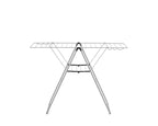 Brabantia HangOn Clothes Drying Rack | 67ft (20m) | Metallic Gray | Large Indoor Clothes Airer Laundry Stand with 2 Fold-Out Wings & Hanger Hooks, Folds Flat | Fits 2 Full Loads
