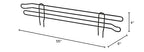 Nexel Wire Shelf Ledge, 54"W x 4"H, Chrome