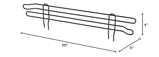 Nexel Wire Shelf Ledge, 54"W x 4"H, Chrome