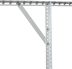 2x8FT Overhead Garage Storage Rack, 450lbs Capacity White Ceiling Shelves, Adjustable Height 22-40 inch, Heavy-Duty Metal Garage Storage System for Seasonal Items