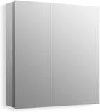 Kohler 56003-NA Embark Premium XL Medicine Cabinet, Deep Rectangular Storage Cabinet with Adjustable Shelves and Mirrored Doors, 25 in. W x 26 in. H