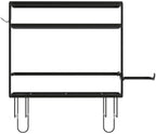 Godboat Bathroom Organizers, 2-Tier Over Toilet Storage, Floating Shelves with 2 Hooks & Paper Holder, Wall Mounted Shelf Furniture, Cool Accessories & Decor, Gifts for Women, Mothers Day (Black)