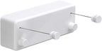 BESy Retractable Clothesline ABS case+Aluminum Dryer with Adjustable Stainless Steel Double Rope String Hotel Style Heavy Duty,Wall Mounted Method, 13.8 Feets,White