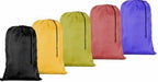 HomeLux Large 30 X 40 Inch Heavy Duty Nylon Laundry Bag with Drawstring Slip Lock Closure, Set of 12!!! Assorted Colors and Designs