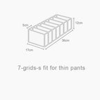HSLFUAI 2 Pack Drawer Organizer for Thin Jeans,Pants,T-shirts Foldable Closet Organizer Drawer Soft Fabric Dresser Drawer Divider Bins for Thin Jeans,Pants,T-shirts (Gray-7M-2PCS)