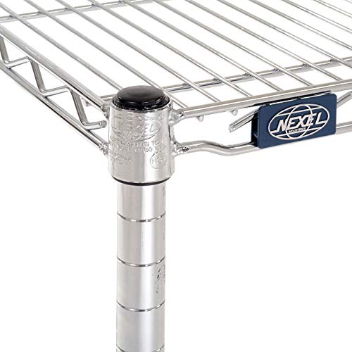 Nexel Commerical Wire Shelf Platform Dunnage Storage Rack, 21" x 36" x 14", Chrome