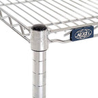 Nexel Commerical Wire Shelf Platform Dunnage Storage Rack, 21" x 36" x 14", Chrome