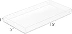 ROYALITA Acrylic Tray Bathroom Tray for Countertop, Guest Towel Holder Tray for Napkin Perfume Jewelry Makeup, Vanity Trays for Soap Dispenser, Aromatherapy, Cup & Candle, Clear