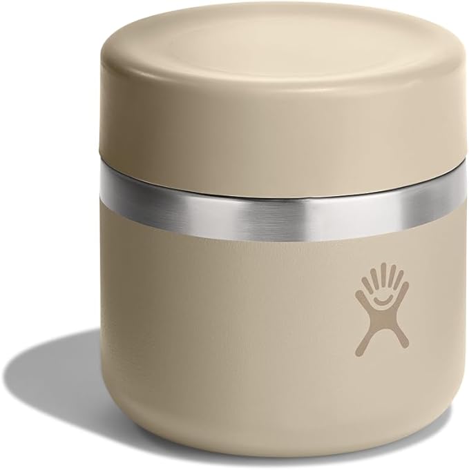 Hydro Flask Food Jar – Insulated Stainless Steel, Snack Travel Container for Hot Food, Lunch, & Soup 8 Oz Oat Tan