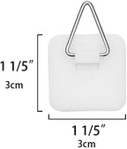 Artliving 1.25 Inch Invisible Adhesive Plate Hanger Set Vertical Plate Holders for The Wall(50 Pack)
