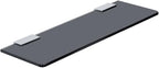 SAYAYO Floating Glass Shelves for Bathroom, Tempered Glass Shelf for Wall 15 x 5 Inch 1 Pcs, Black
