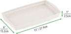 mDesign Plastic Storage Organizer Tray for Bathroom Vanity Countertops, Closets, Dressers - Holder for Guest Hand Towels, Watches, Earrings, Makeup Brushes, Reading Glasses, Perfume - Cream/Beige