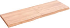 vidaXL Bathroom Countertop, Bathroom Vanity Top, Wooden Live Edge Worktop, Bathroom Vanity Countertop, Light Brown Treated Solid Wood