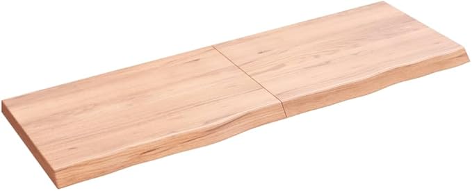 vidaXL Bathroom Countertop, Bathroom Vanity Top, Wooden Live Edge Worktop, Bathroom Vanity Countertop, Light Brown Treated Solid Wood