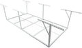 Heavy-Duty Overhead Garage Storage Rack, White, Steel, Adjustable Height, Ceiling Mount (White, 96 in. L x 36 in. W x 22-40 in. H)