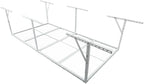 Heavy-Duty Overhead Garage Storage Rack, White, Steel, Adjustable Height, Ceiling Mount (White, 96 in. L x 48 in. W x 22-40 in. H)