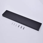 TRUSTMI Wall Mounted Bathroom Shelf, SUS 304 Stainless Steel Floating Storage Organizer, Kitchen Bedroom Flat Shelf, 20 inch by 4 inch, Matte Black