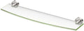 Gatco 4646 Glam Glass Shelf, 20 Inch, Satin Nickel / Wall Mounted 20.13" X 5.50" Tempered Curved Glass Shelf