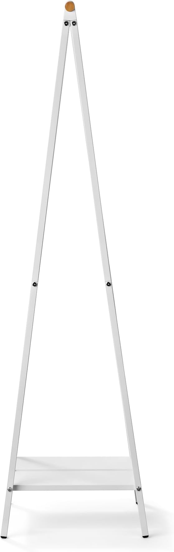 Brabantia - Linn Clothes Rack, Compact - Free Standing Clothing Rail - Clothes Storage - Hang, Air, or Dry Clothes - Sturdy Steel Frame & Bamboo Rod - 19 x 13 x 67 inches - White