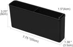 SANNO Plastic Black Utensil Silverware Storage Holder Caddy,Fit Kitchen Sink Drying Rack, Microfiber Dish Mat, Dish Drying Mat