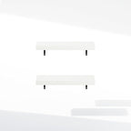 Furinno Tanna Floating Shelves for Wall Set of 2, 22-Inch Bathroom Wall Shelf, Wall Mounted Shelf, for Bathroom Organizers and Storage, Living Room, White Texture