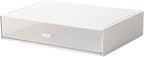 Desk Organizer with Drawers Stackable Storage Drawers, Plastic Compact Desk Storage Box Great for Office School Home Small Space- 1drawers (White)