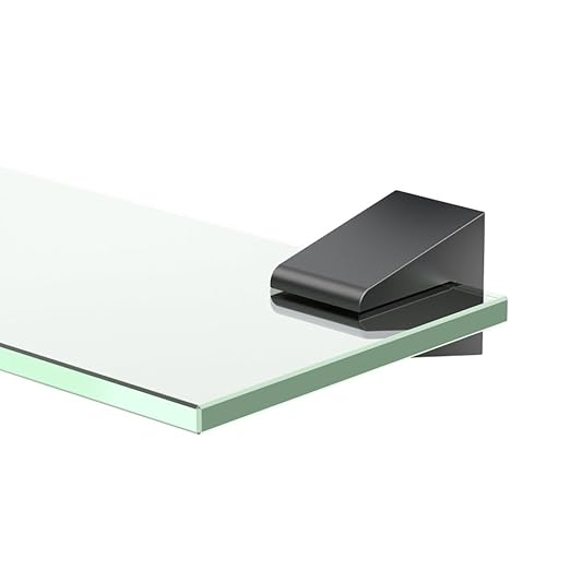 Gatco 5656MX A-Line Glass Shelf, Matte Black