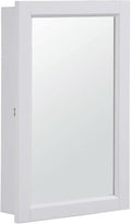 Design House Concord Medicine Cabinet, 1 Mirrored Door, Pre-Assembled, White Frame Wall Cabinet, 16 in W x 5 in D x 26 in H, 590505-WHT