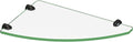 DreamLine 12 in. x 8 in. Corner Glass Shelf in Matte Black