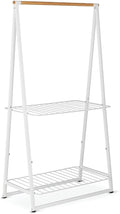 Brabantia - Linn Clothes Rack - Multi-Functional - Space Saver - Adjustable Shelves - Wardrobe Hanging - Drying Rack - Freestanding - Stable - White - Large