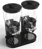 Dual Food Dispenser - Dry Food Dispenser Perfect As A Candy, Nuts, Rice, Granola, Cereal & more Dispenser. Dispenses 1 Ounce Per Twist! Stores Food, and Keeps Your Food fresh!