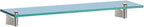 Gatco 4736 Bleu Glass Shelf, Satin Nickel/Wall Mounted 20.13" X 4.3" Tempered/Floating Rectangle Glass Shelf for Bathroom