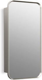 Kohler 35569-BGL Verdera® Framed Bathroom Medicine Cabinet with Mirror, Rectangle Design, Adjustable Shelves, Bathroom Storage, 15 in. W x 30 in. H, Brushed Nickel