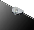 Corner Shelf Set of 2, 9.8 Inch Floating Wall Shelves, Black Tempered Glass Triangular Storage Display for Bathroom, Living Room, Kitchen, Office Decor