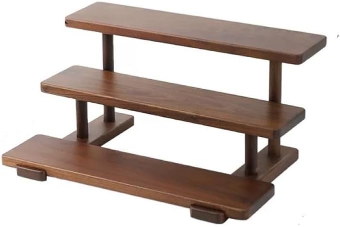 Bamboo Desktop Perfume Organizer – 3-Tier Wooden Storage Rack for Perfume, Makeup, Coffee Mugs – Natural Bamboo Display Stand for Vanity, Bathroom, Office