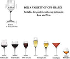 Wine Glass Rack - Under Cabinet Stemware Wine Glass Holder Glasses Storage Hanger 2 Pack Metal Organizer for Bar Kitchen 4 Rows Brown