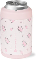 HydroJug Standard Can Cooler - 2-in-1 Insulated Can Cooler Cup - Stainless Steel Can Holder with Non-Slip Rubber Base - Screw-Top Lid - Dishwasher Safe - 12oz, Wildrose