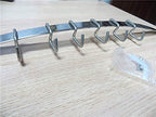 Stainless Steel Kitchen Utensil Racks Holder Hanging Rail Organize Pots Pans Kitchen Knife Gadgets On Wall Mounted Hanger Bar Rail Under Cabinet Shelf (6 Hook,17") Pack of 2