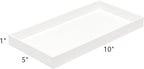 ROYALITA Acrylic Tray Bathroom Tray for Countertop, Guest Towel Holder Tray for Napkin Perfume Jewelry Makeup, Vanity Trays for Soap Dispenser, Aromatherapy, Cup & Candle, White