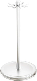 Rotatable Hanging Organizer with 8 Hooks for Kitchen Utensils, 360 Degree Swivel Countertop Holder for Cooking Tool Storage (White)