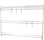 Wall Mounted Stainless Steel Wire Kitchen Utensil Rack 18"X24" with 20 Hook Hanger, Commercial Kitchen Organizing Shelving Storage for Pots, Pans, Cookware in Restaurant