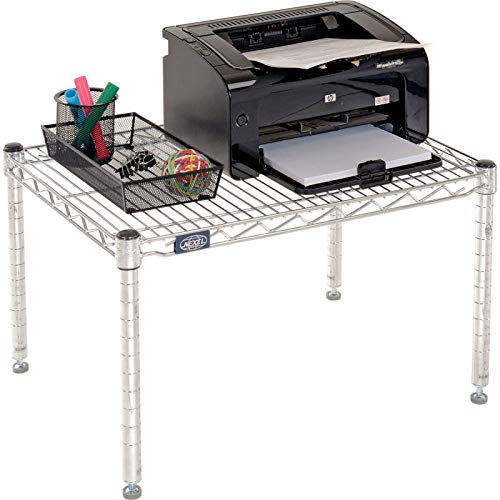 Nexel Commerical Wire Shelf Platform Dunnage Storage Rack, 24" x 30" x 14", Chrome